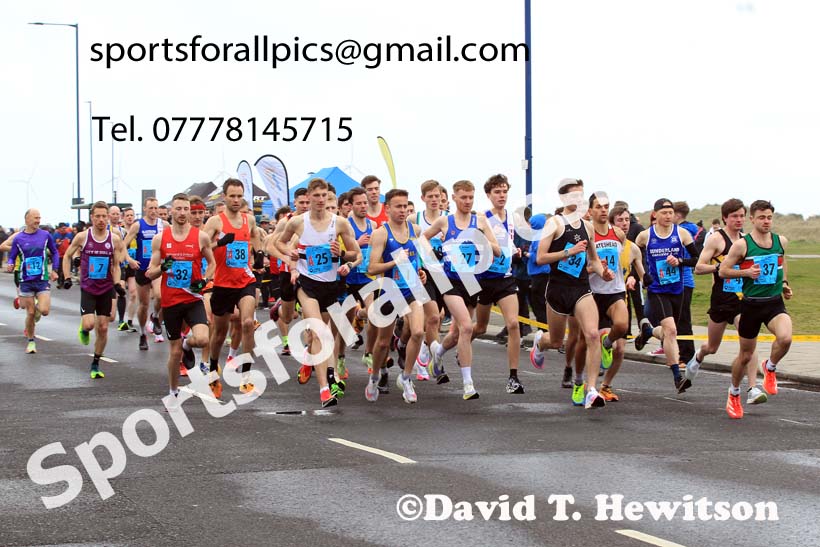 Senior mens 12 Stage 2023 Northern Mens 12 stage and Womens 6 Stage Relays and Young Athletes, Redcar. Photo: David T. Hewitson/Sports for All Pics